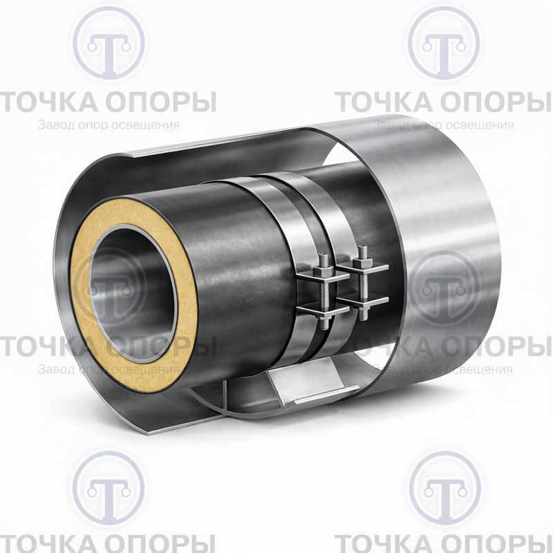 Скользящая опора для прокладки в футляре трубы ППУ 1020/1175/1420